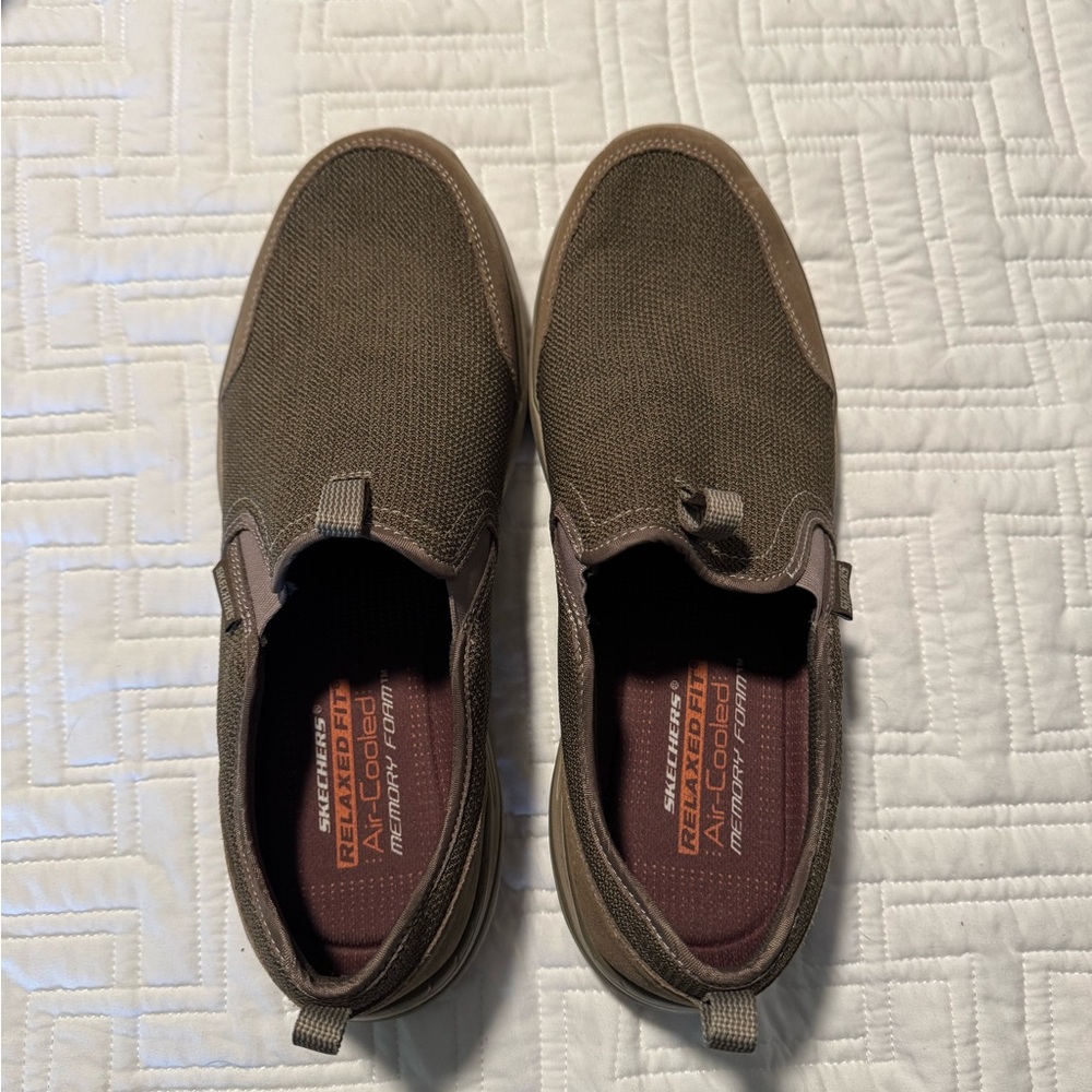 Skechers Men's Brown Slip-On Shoes Sz 12